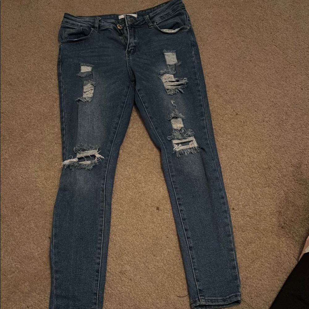 Distressed Blue Women's Jeans
